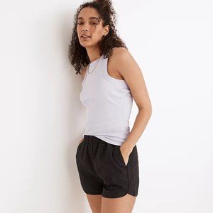 Madewell Pull-On High-Rise Shorts in Almost Black, Size S, 3.5” inseam